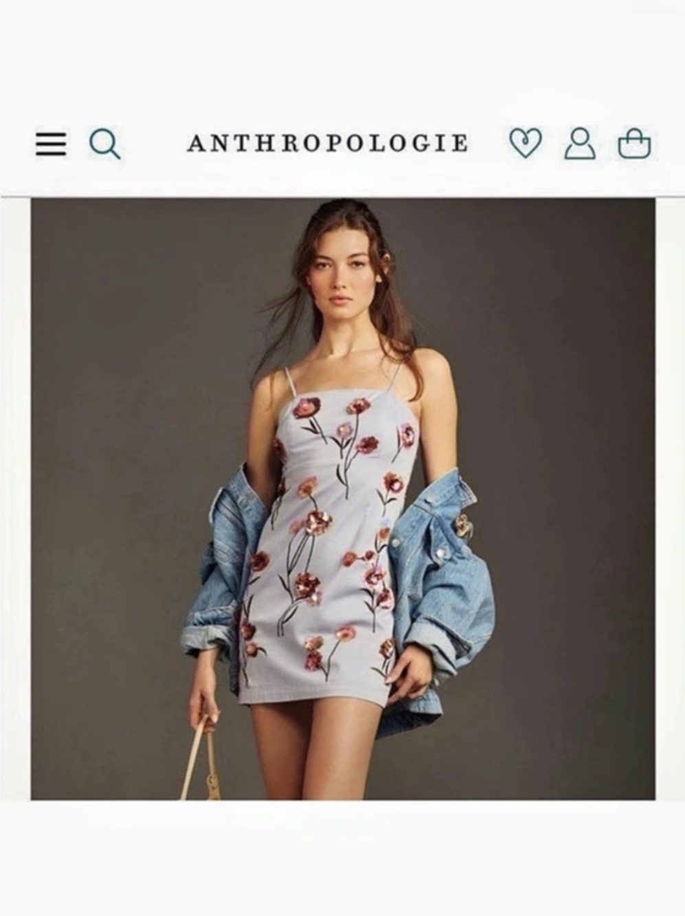 Anthropologie Floral Mini Dress